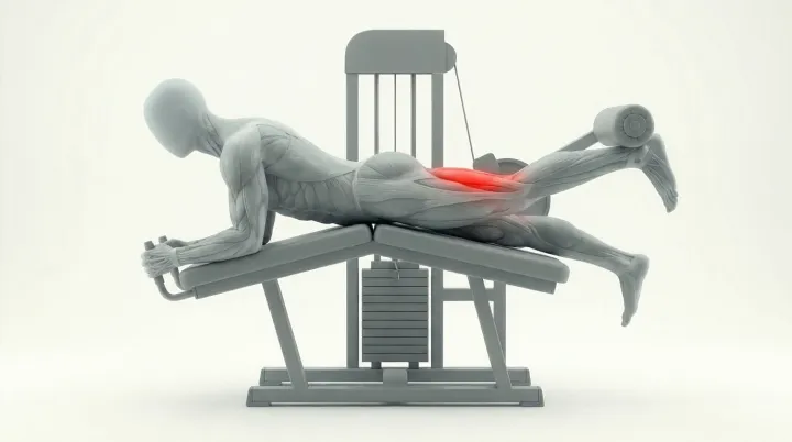 Form animation: Single-leg lying cable leg curl