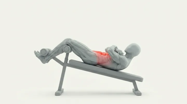 Animación de la técnica: Sit-up declinado