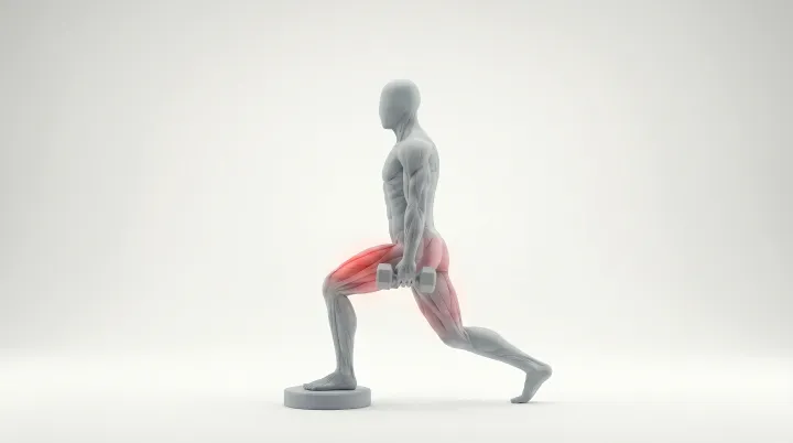 Form animation: Front-foot-elevated split squat
