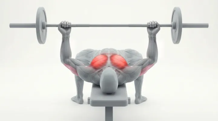 Form animation: Reverse-grip bench press