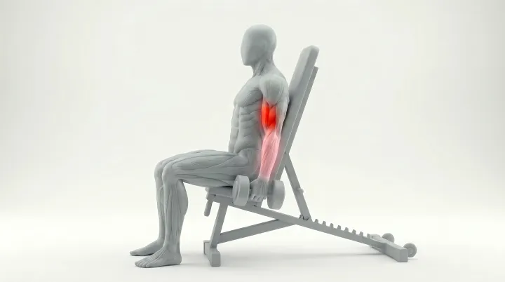 Form animation: Seated dumbbell curl