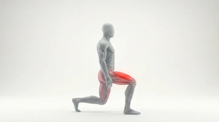 Form animation: Split squat isometric hold