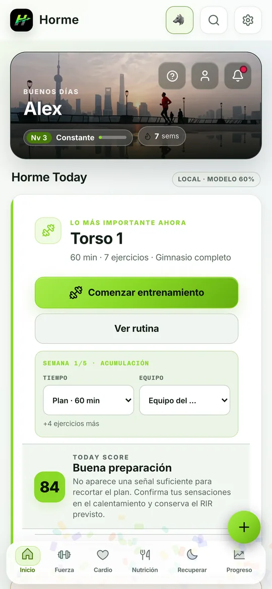 Inicio de Horme