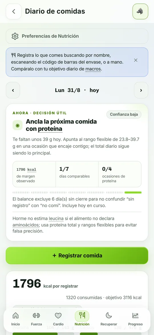 Nutrición en Horme